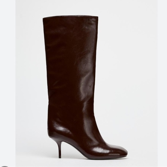 Zara Shoes - Zara NWT burgundy high heel boots 2015/510